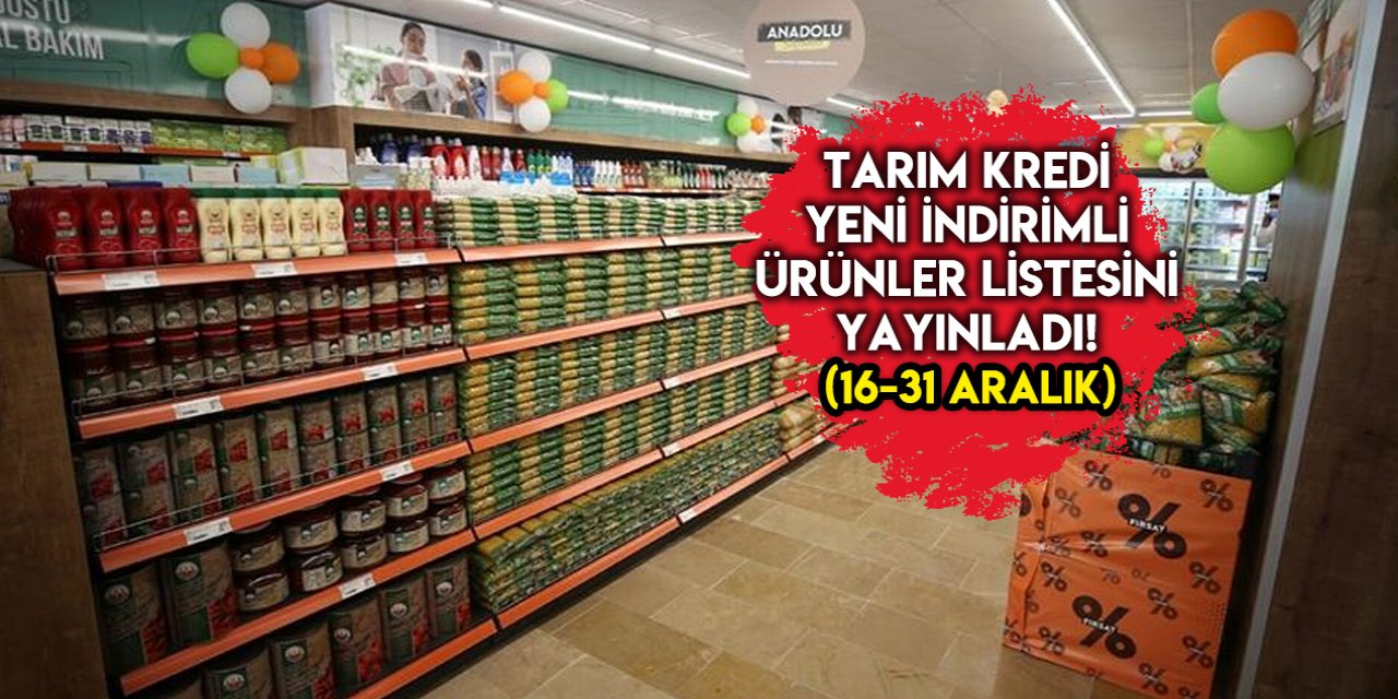 Tarım Kredi Kooperatif Market yeni indirimli ürünler listesini yayınladı!