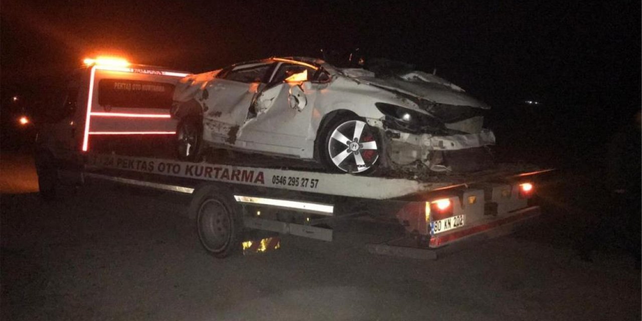 Takla atan otomobildeki 1 kişi öldü, 2 kişi yaralandı