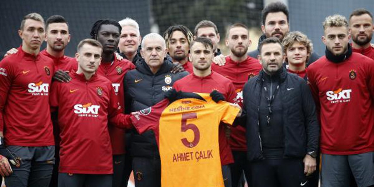 Galatasaray antrenmanda Ahmet Çalık'ı andı
