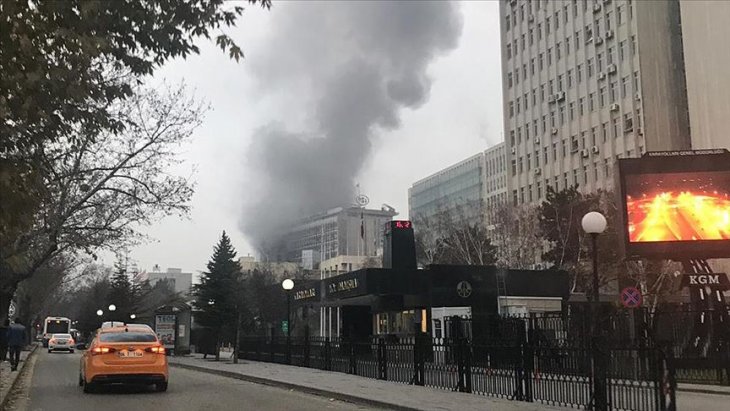 DSİ Genel Müdürlüğünde korkutan yangın