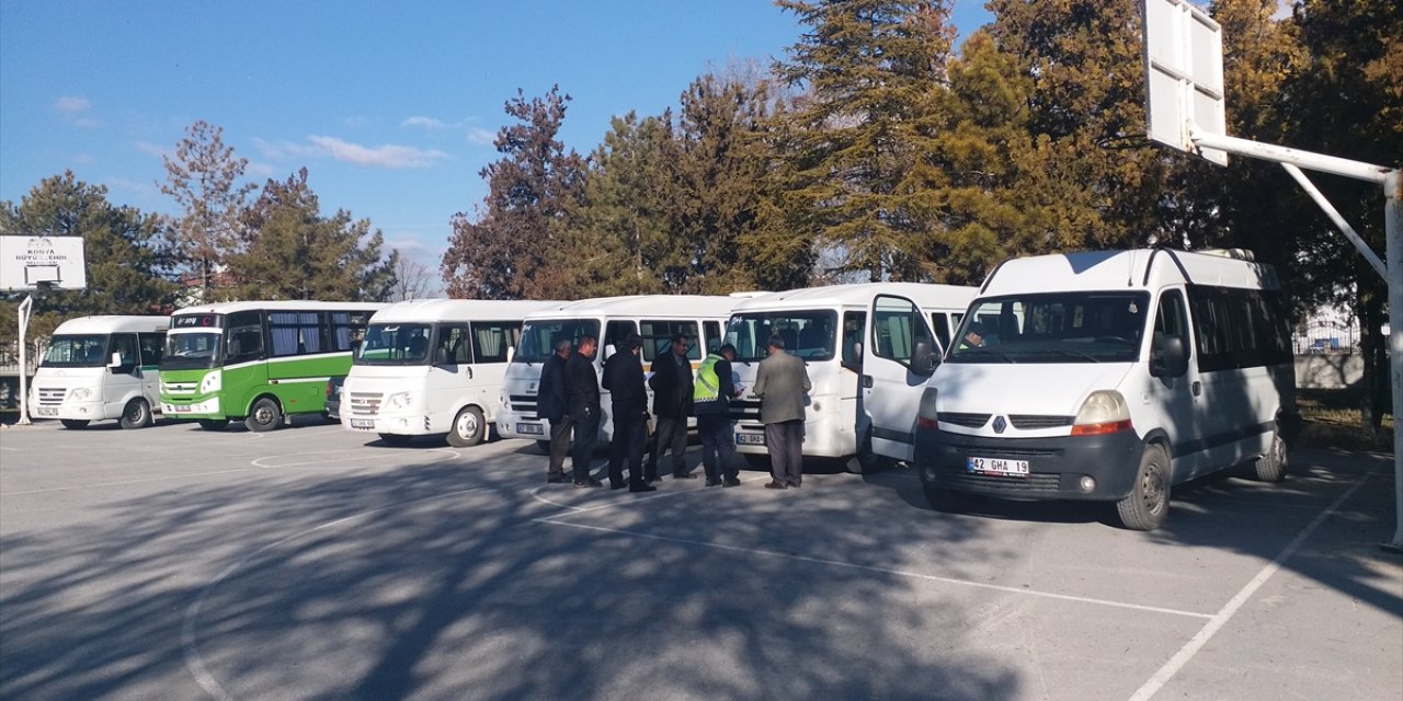 Konya Altınekin’de okul servisleri denetlendi