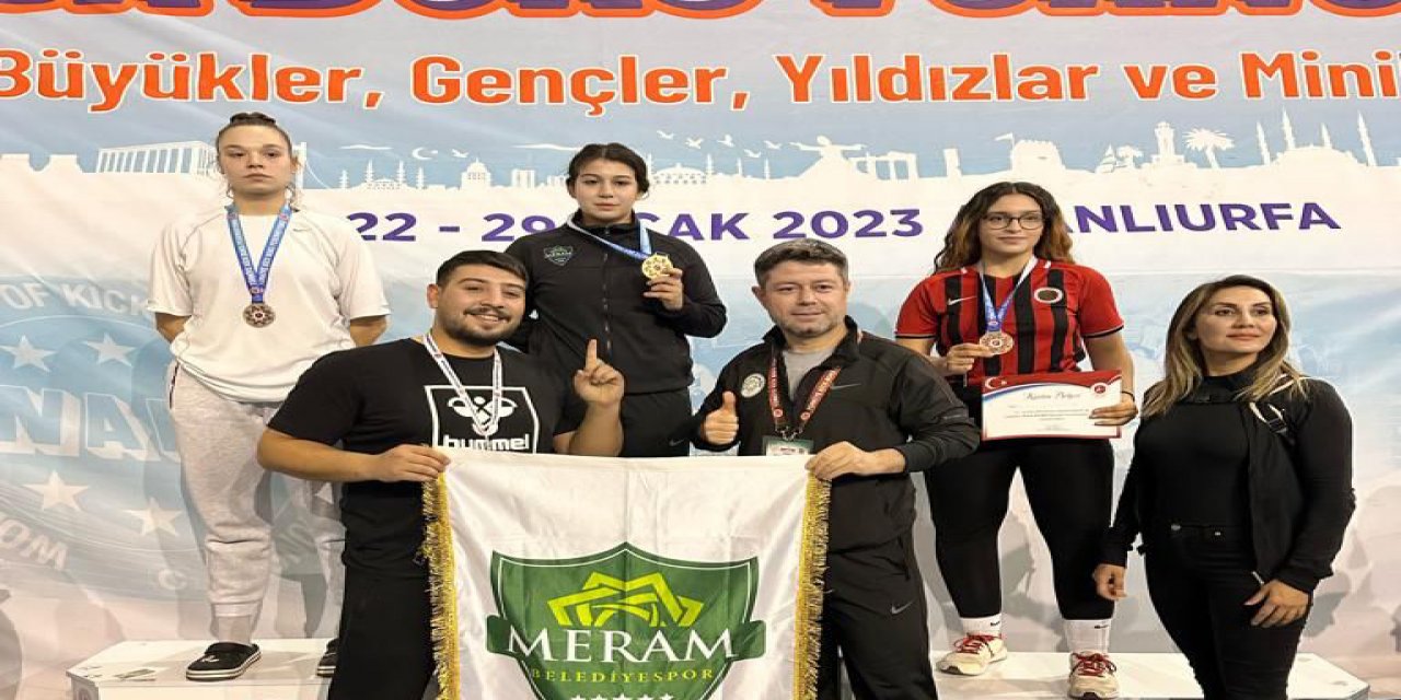 Meram Belediyespor Türkiye Kickboks Şampiyonası’na damga vurdu