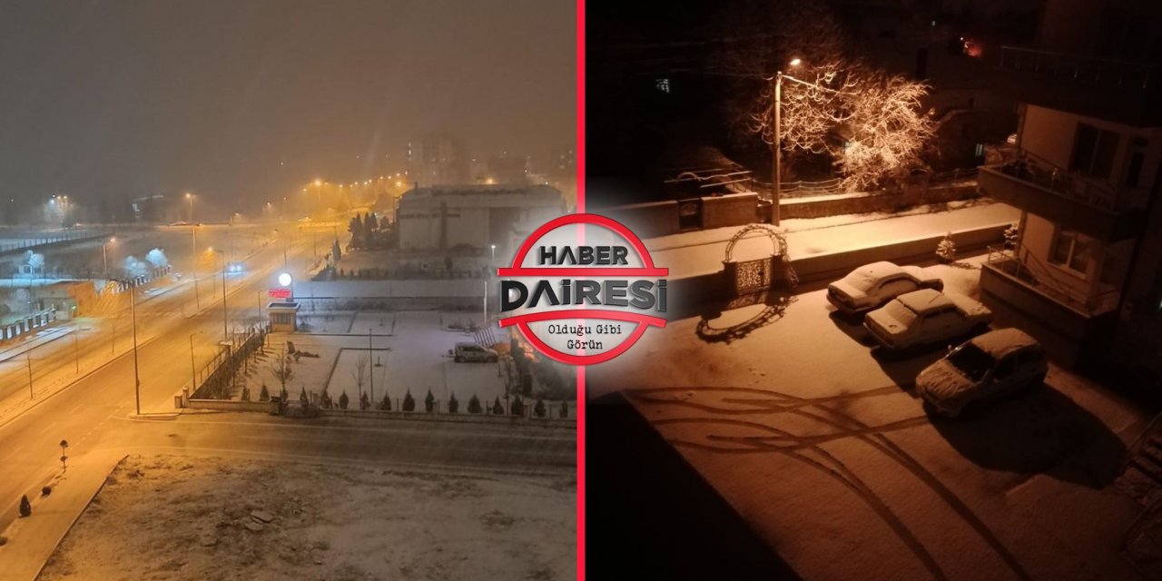 Konya’da beklenen kar yağışı başladı! 7 ilçe beyaza büründü