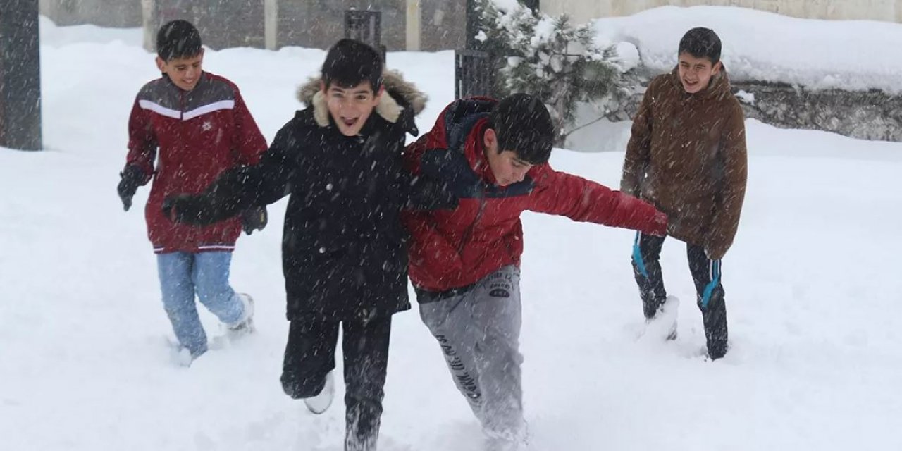 Kar yağışının etkili olduğu şehirde okullar tatil edildi