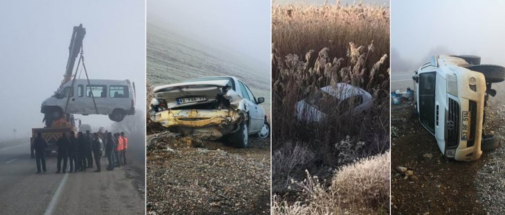 Konya'da zincirleme trafik kazası: 8 yaralı