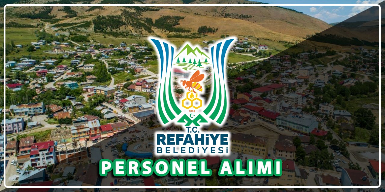 Erzincan Refahiye Belediyesi personel alımı 2023