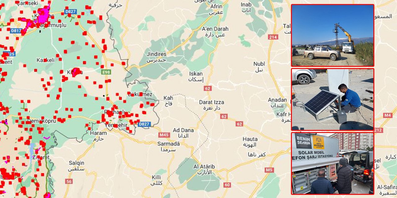 Konya Büyükşehir’in Akıllı Şehir Uygulamaları Hatay’da ekiplerin işini kolaylaştırdı