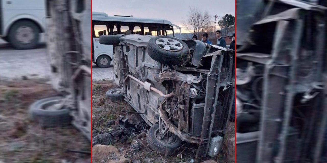 Hastane yolunda feci kaza: 1 ölü, 1 yaralı