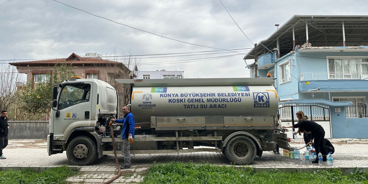 Konya Büyükşehir, tankerlerle Hatay’a su taşıyor! 3 binden fazla sefer yaptı