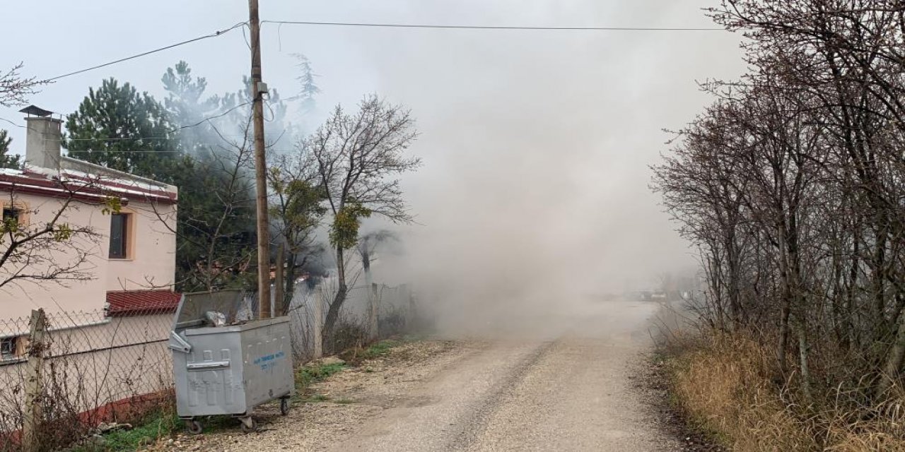 Bağ evinde korkutan yangın