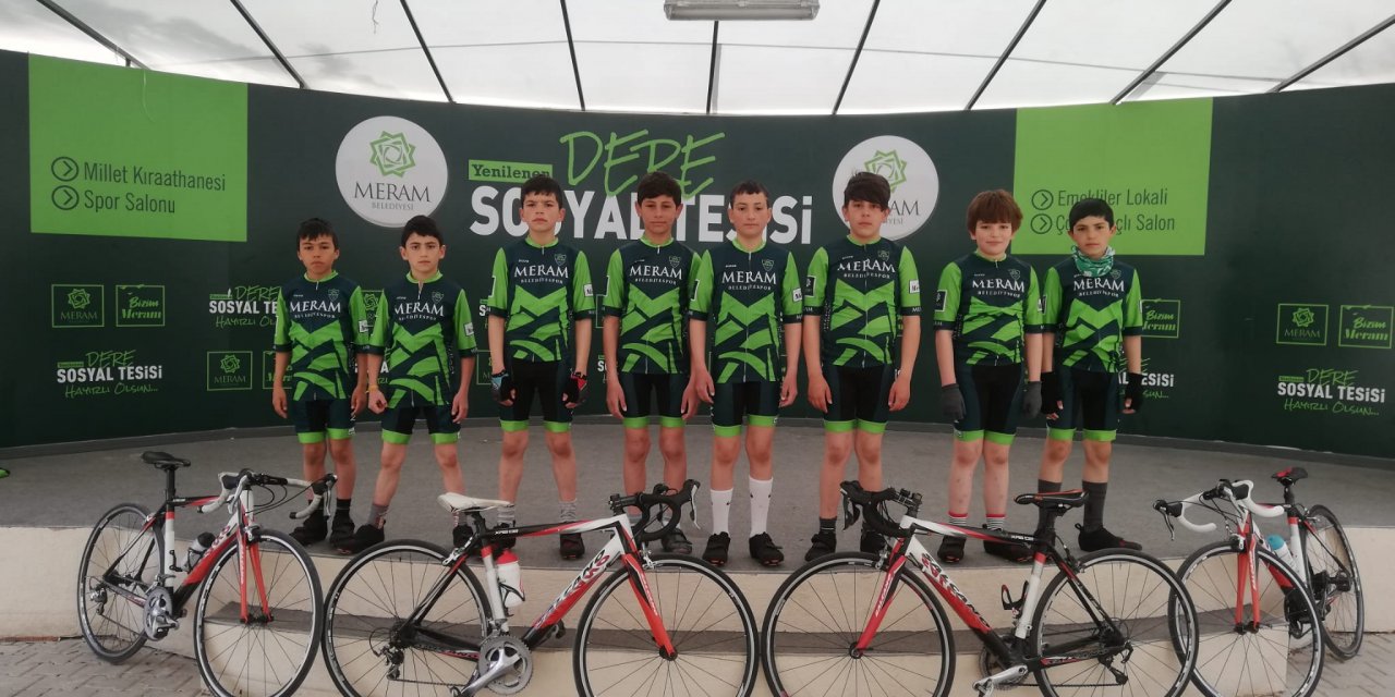 Meram Belediyesporlu genç bisikletçiler şampiyonaya Olimpik Veledrom’da hazırlanıyor