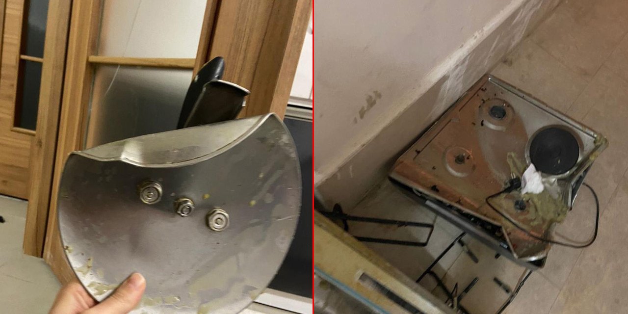 Düdüklü tencere bomba gibi patladı: 2 yaralı