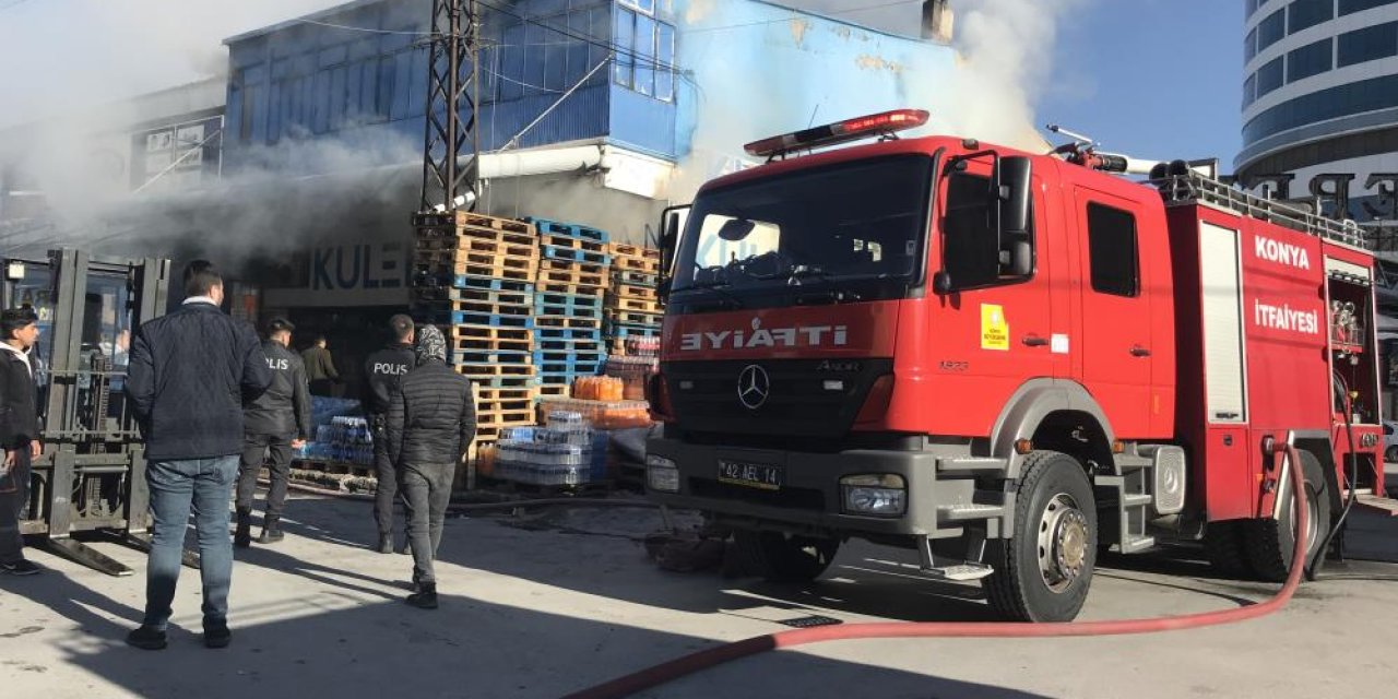 Konya’da Toptancılar Çarşısı’nda korkutan yangın