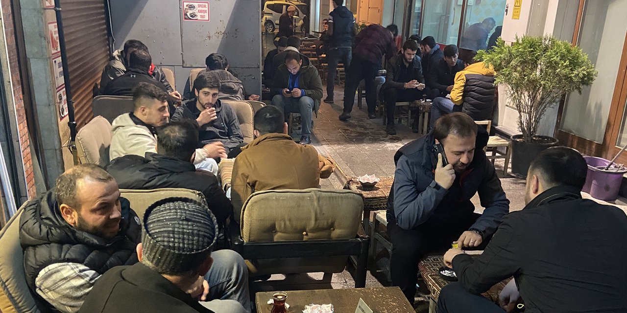 Konya’da iftar sonrası közde çay keyfi