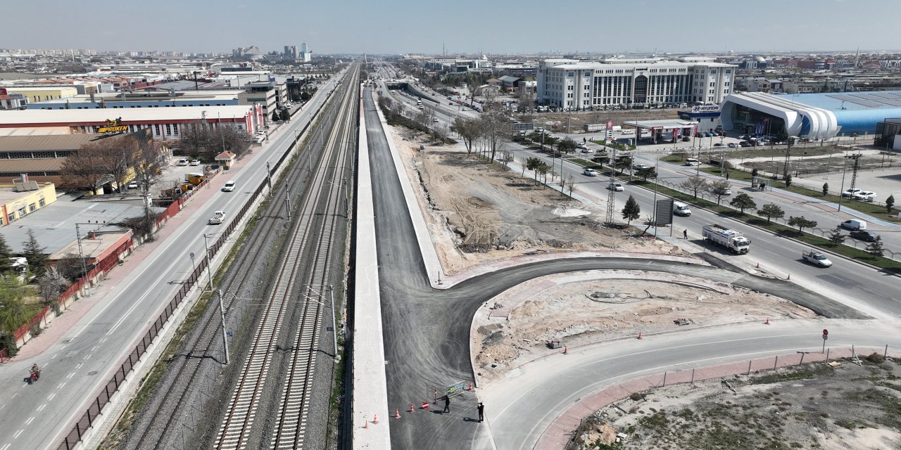 Konya’daki bu yol sanayilere ulaşımı kolaylaştıracak, trafik rahatlayacak