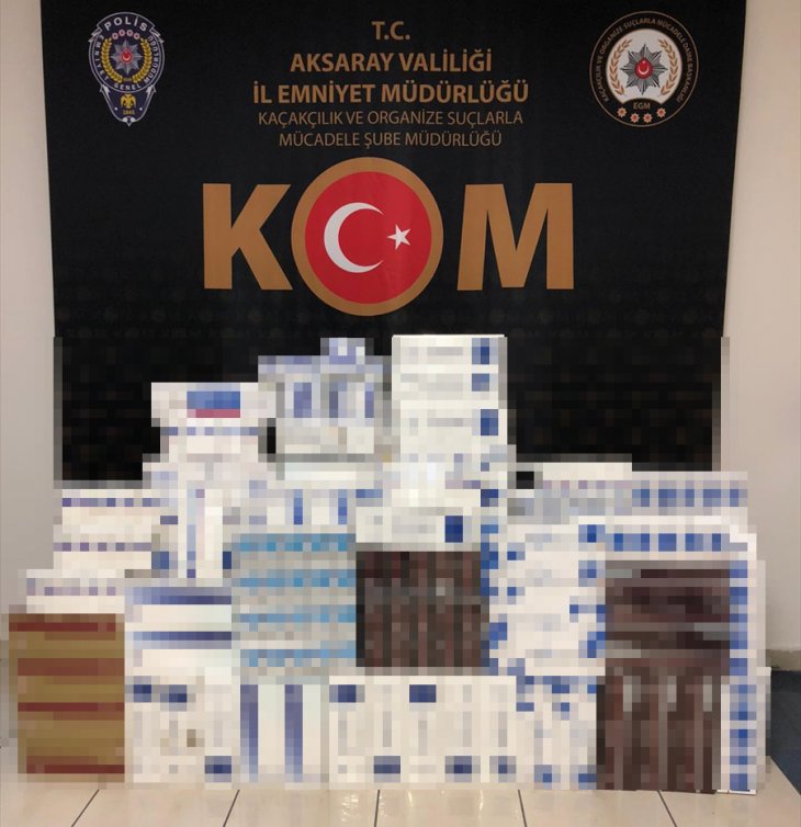 Polis operasyonu!  Bin 500 paket kaçak sigara ele geçirildi