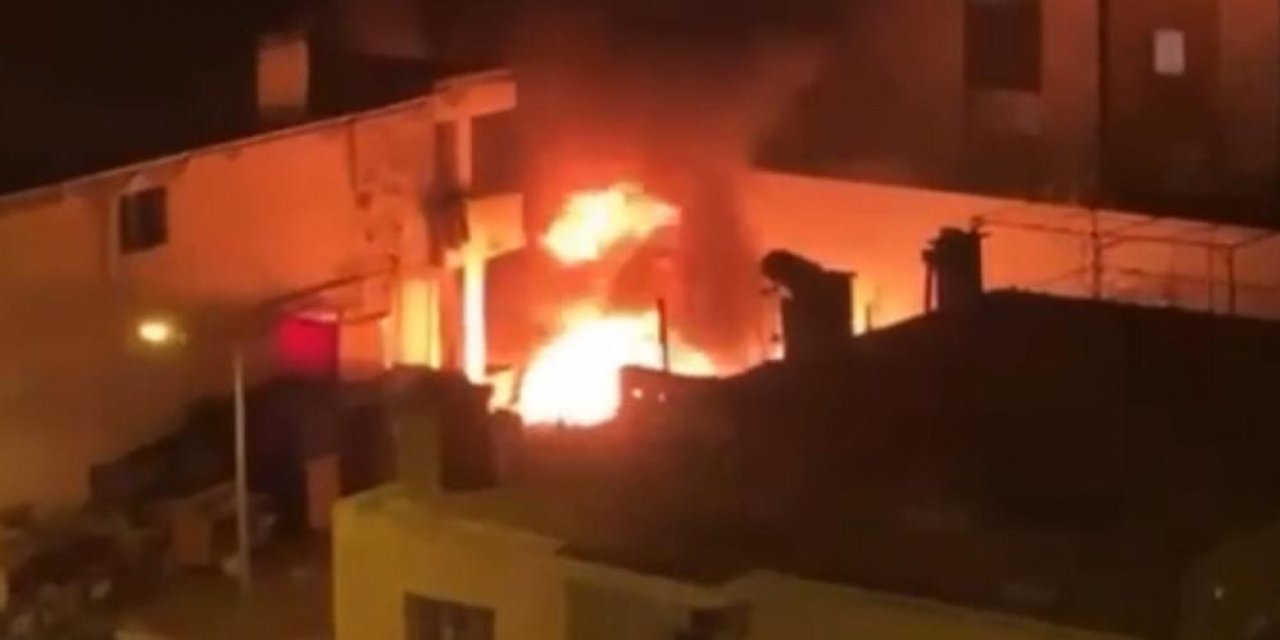 Sahur vakti korkutan yangın!