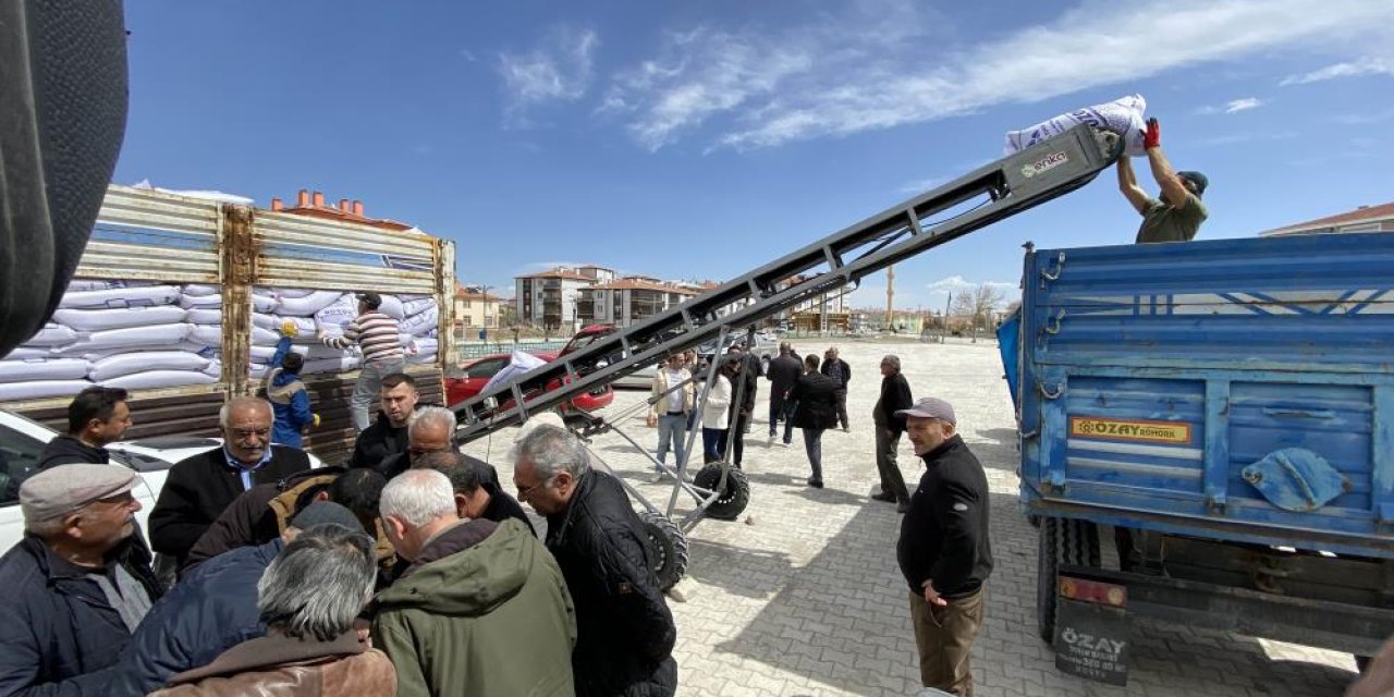 Konya Kulu'da çiftçilere 101 ton tohumluk yeşil mercimek desteği