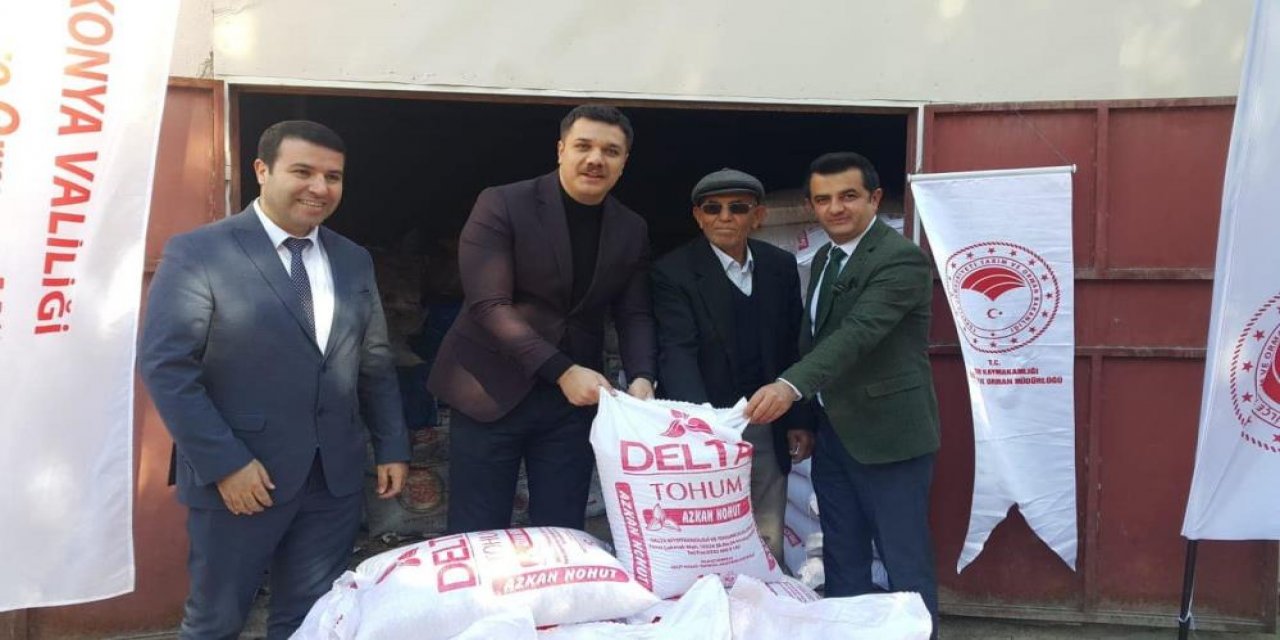 Konya’da çiftçilere 8 ton nohut tohumu dağıtıldı