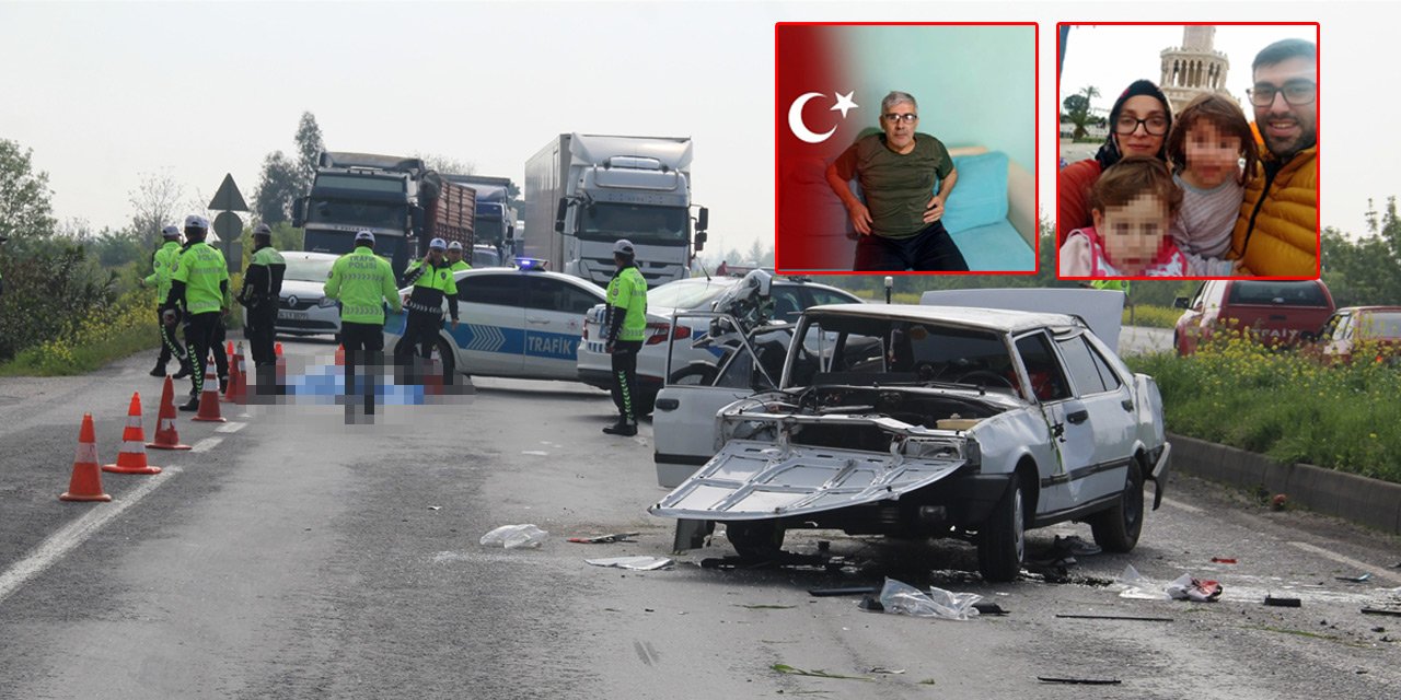 Feci kaza! Devrilen otomobildeki baba öldü, oğlu ve gelini yaralı