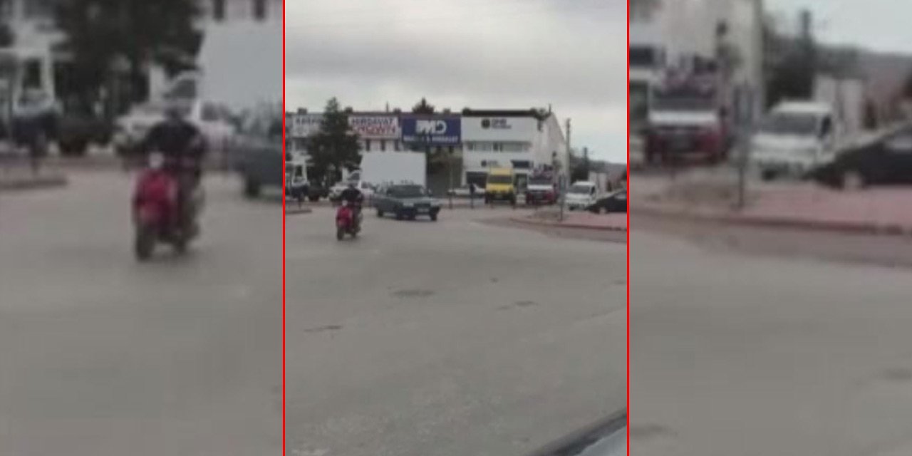 Konya’da tehlikeli anlar! Biri kaydetti, diğeri akan trafikte drift attı