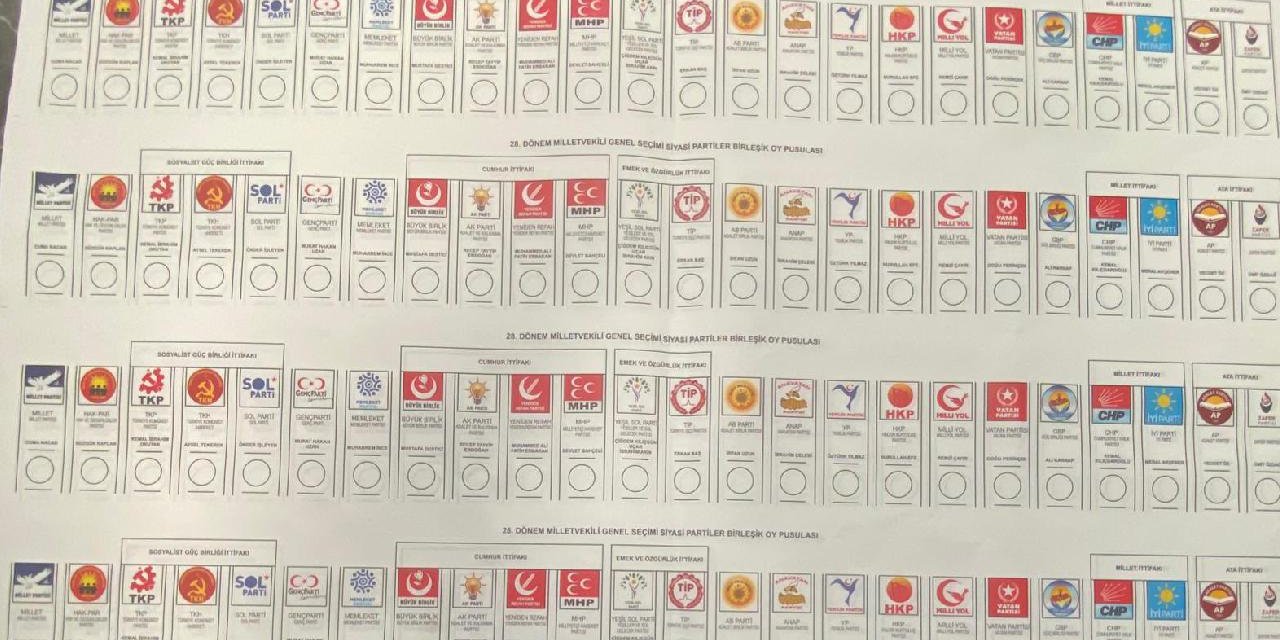 1 metrelik oy pusulasındaki yerler kesinleşti