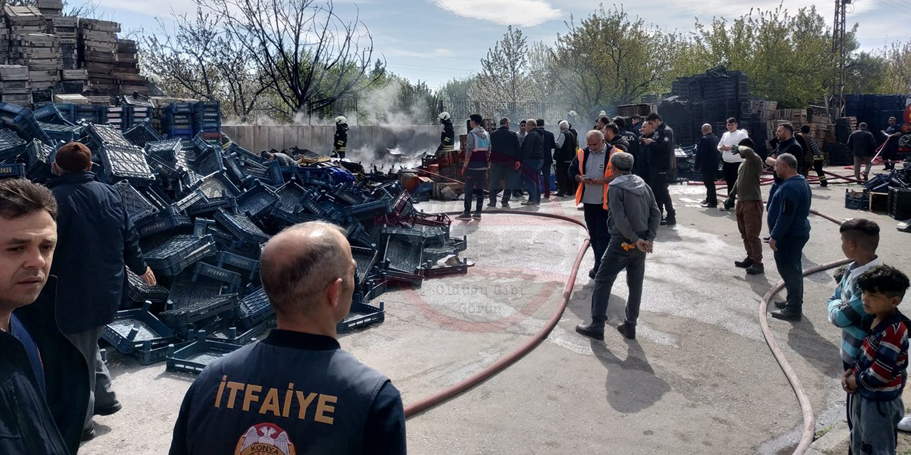 Son Dakika: Konya’da sebze halinde korkutan yangın