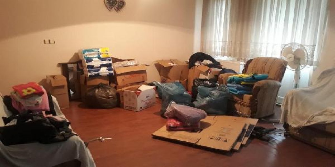 Depremzedeler için toplanan yardımlar evinde çıkan kadın gözaltına alındı