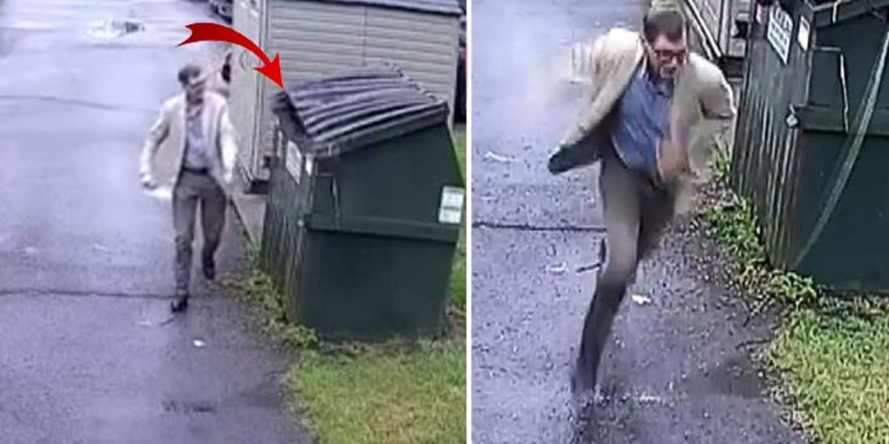Okul müdürü çöp atmak için konteyneri açtı, hayatının şokunu yaşadı
