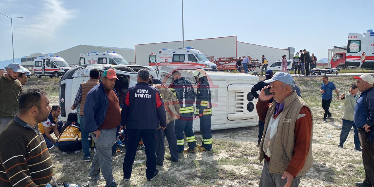 Konya’da öğrenci servisi şarampole devrildi! Çok sayıda yaralı var