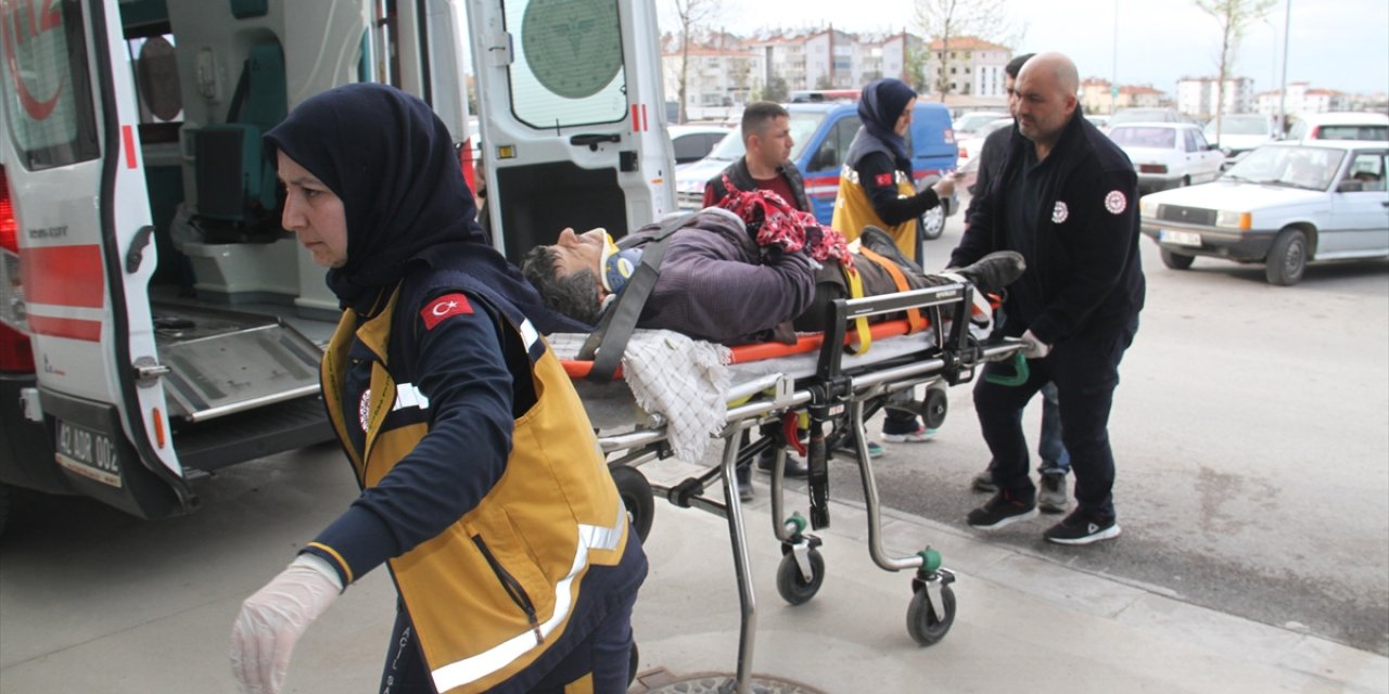 Konya’da fleks makinesiyle yaralanan işçi hastaneye kaldırıldı