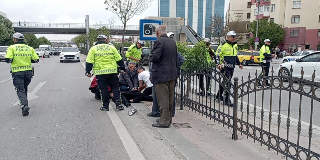 Konya’da kaza! Yaralı kadının yardımına ilk o koştu