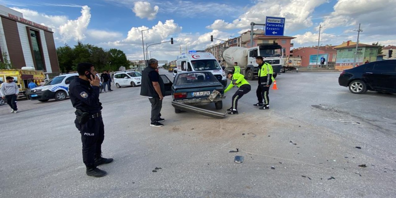 Konya’da otomobil ve motosiklet çarpıştı: 2 yaralı