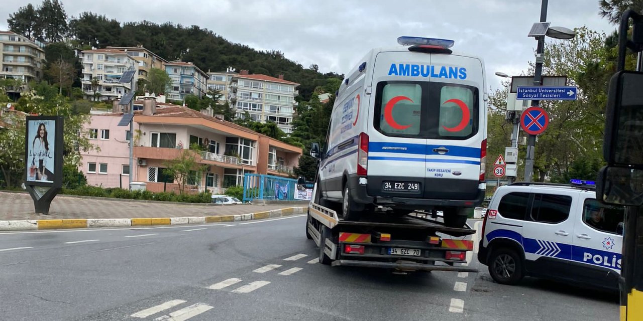 Belediye ambulansı hastayı evine götürürken haczedildi