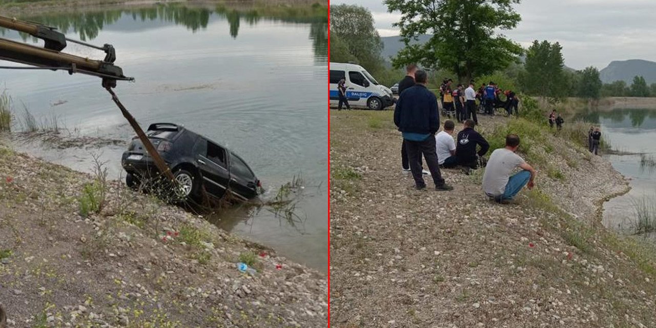 Otomobil göle uçtu! 2’si kadın 1’i çocuk 3 kişi öldü