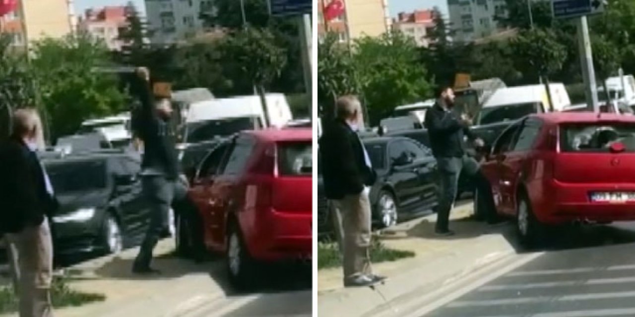 Trafikte kıskançlık krizi! Karısını o hale gördü, döner bıçağı ile dehşet saçtı