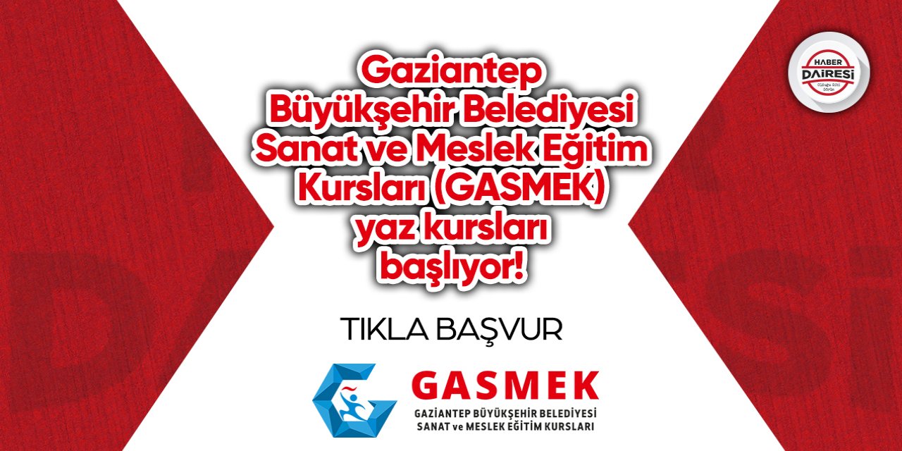 Gaziantep GASMEK yaz kursları kayıt başvurusu 2023 TIKLA BAŞVUR