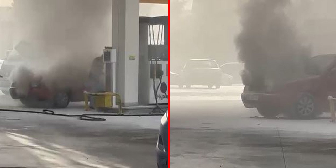 Konya’da petrol istasyonunda yangın paniği