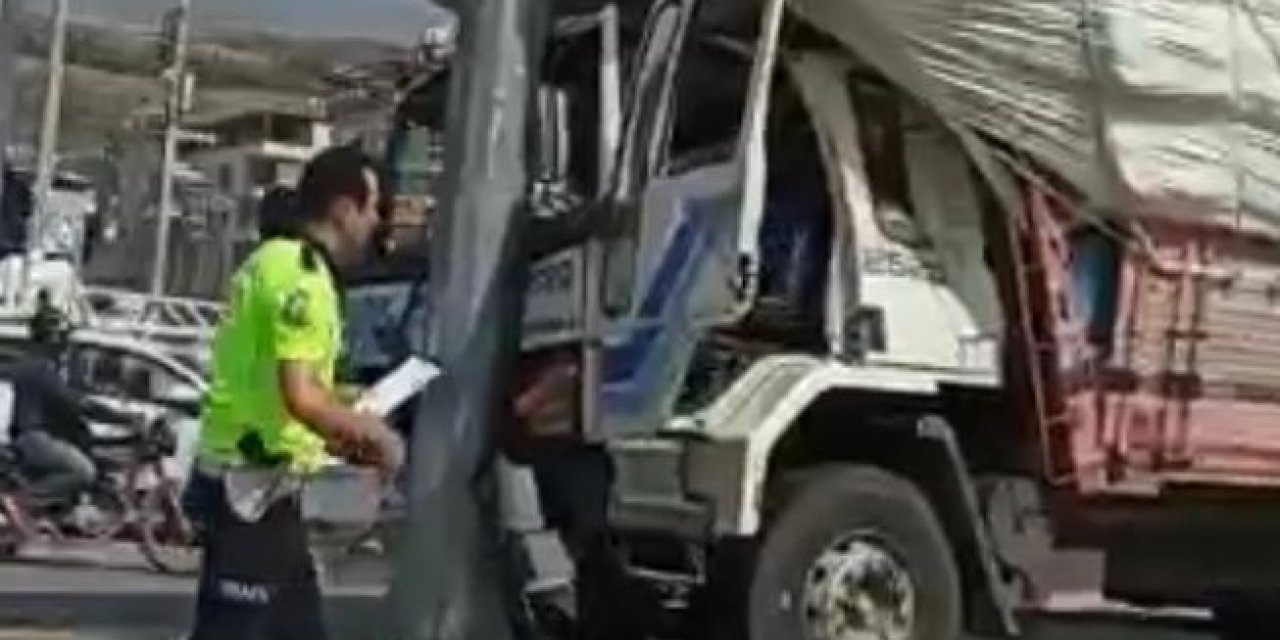 Saman yüklü kamyon dehşet saçtı: 13 yaralı