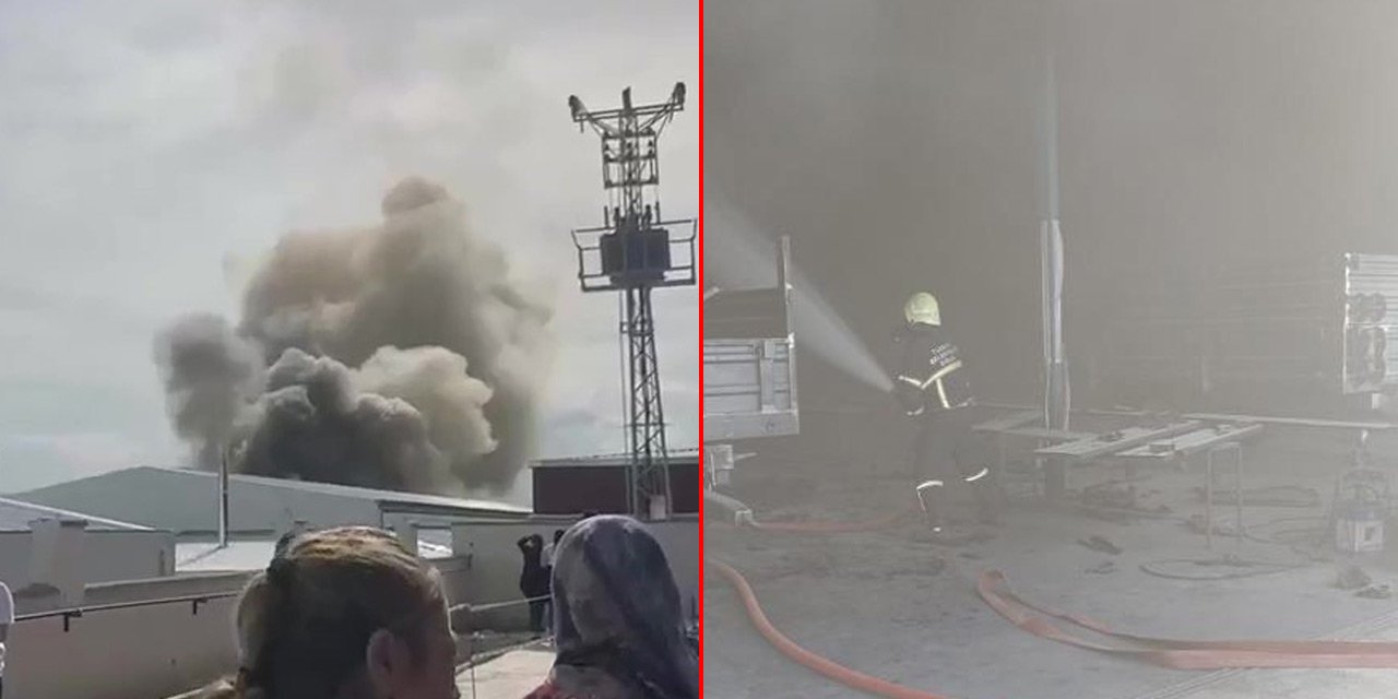 OSB’de tarım aletleri üreten fabrikada yangın: 8 kişi dumandan etkilendi
