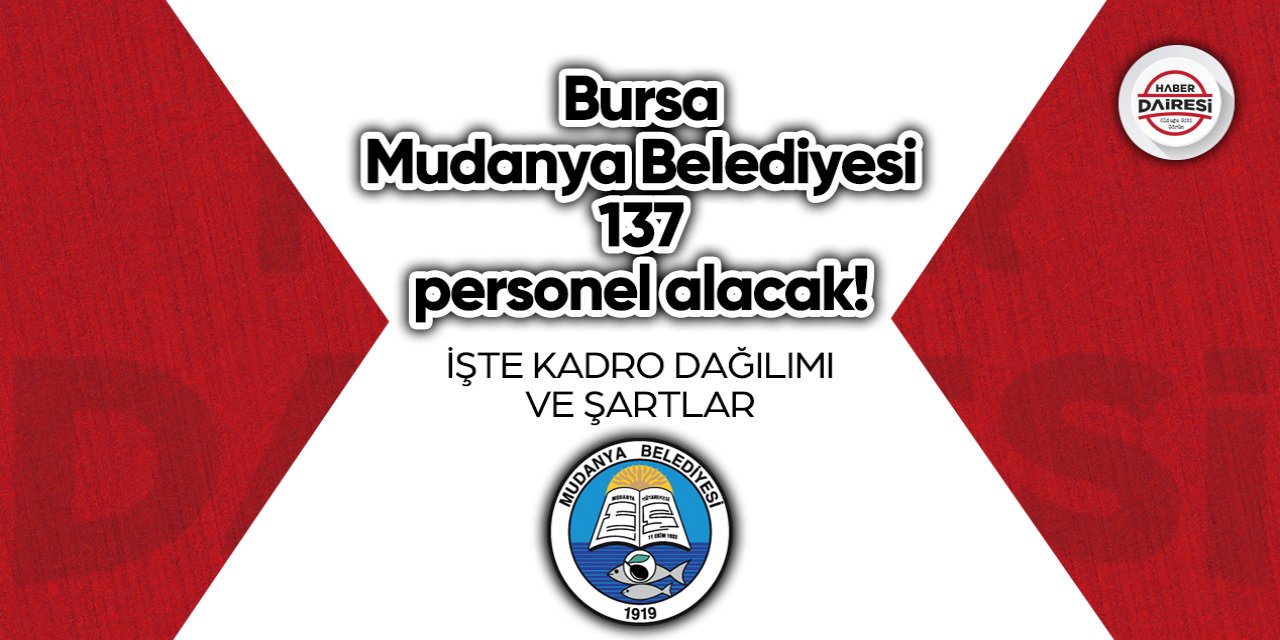 Bursa Mudanya Belediyesi personel alımı 2023
