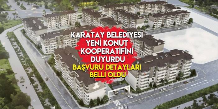 Karatay Sedir Park Konut Kooperatifi başvurusu 2023