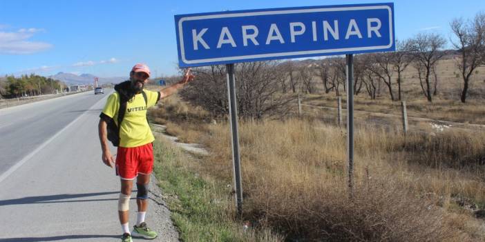 Fransa’dan koşarak çıktı, Konya Karapınar’a ulaştı