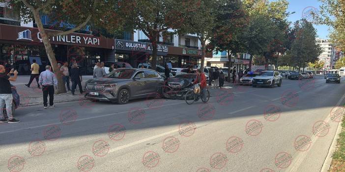 Konya’da TOGG’a çarpan BMW bu hale geldi