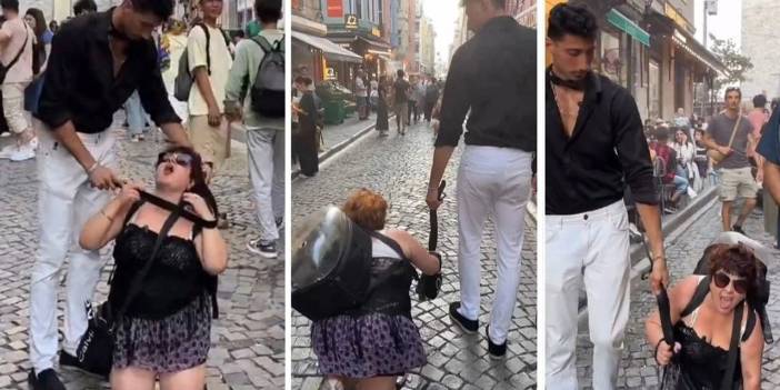 Kadının boynuna tasma takıp sokaklarda gezdirdi! 2 kişi tutuklandı