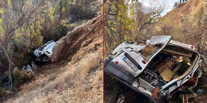 Konya’da öğrenci servisi uçuruma yuvarlandı