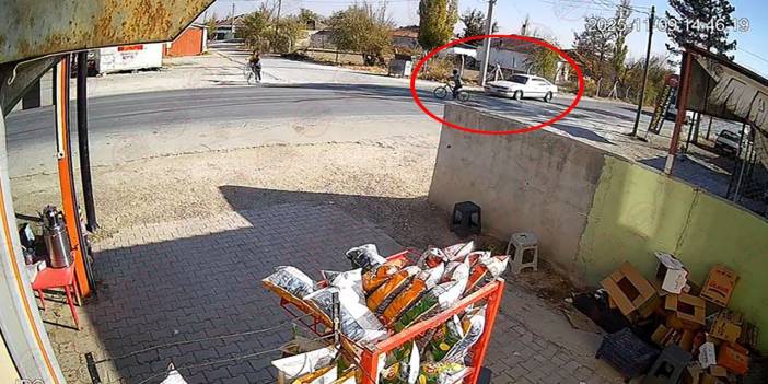 Konya’da bisikletli çocuk ölümle burun buruna geldi