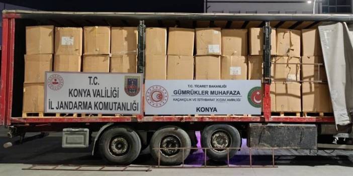 Konya’da kaçakçılara ağır darbe! Piyasa değeri 15 milyon