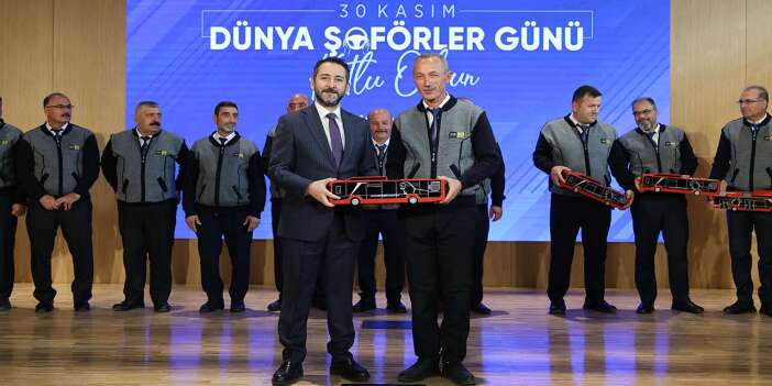 Konya’yı taşıyan örnek otobüs şoförlerinin emeği taçlandırıldı
