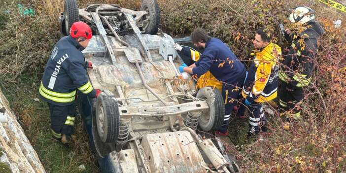 Konya’da otomobil şarampole devrildi! Ali Fidan hayatını kaybetti